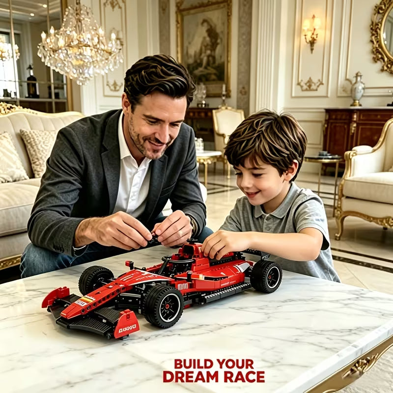 1:14 Scale Red Sports Car Building Blocks Toy