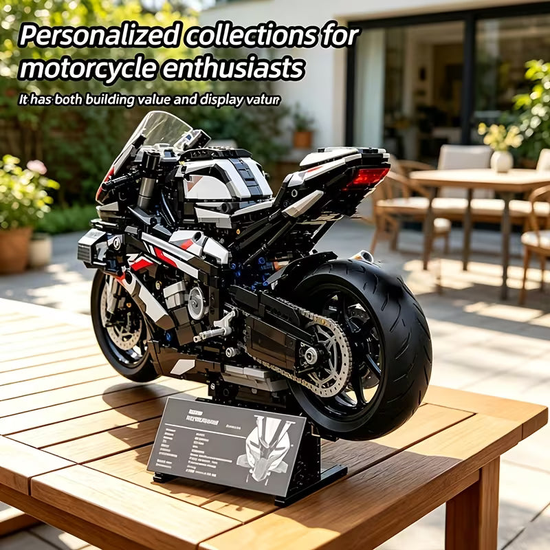 1920PCS Black Motorcycle Building Blocks