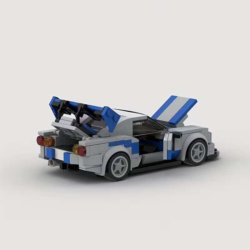 332pcs Classic Car Building Blocks | Retro Small Bricks MOC City Model Toys, Creative Car Model Toolkit, Christmas Gifts, ABS Building Set, Colors: and Grey