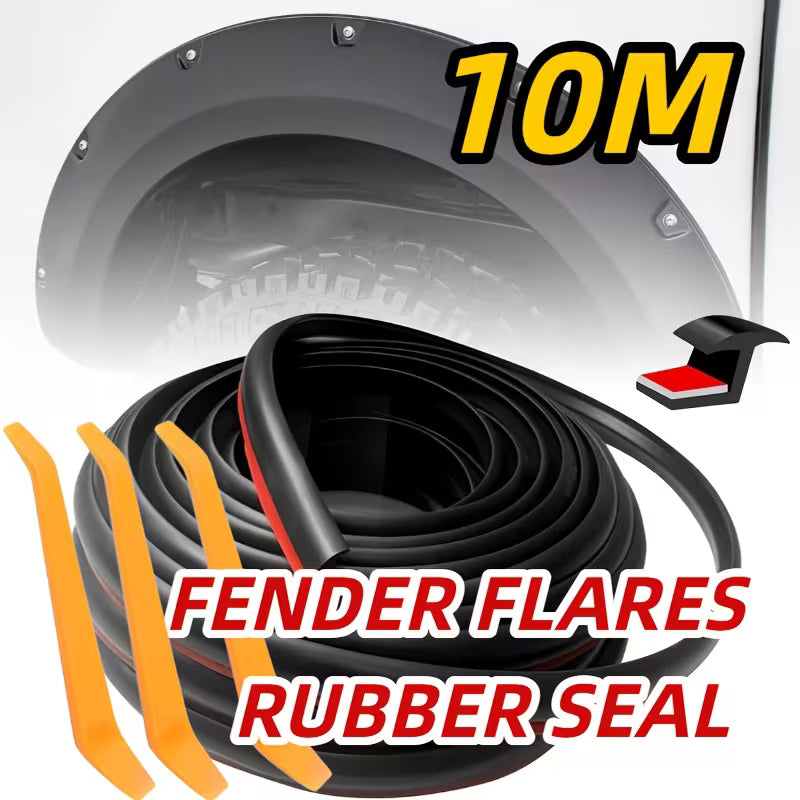 10-Meter Multifunctional Wheel Hub Sealing Strip, Includes 3 Pry Bars, Heavy-Duty Automotive