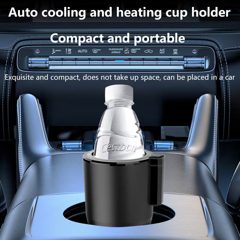 2026 Upgraded RV Heating & Cooling Cup, Portable Single-Can Beverage Refrigerator for Motorhome, Featuring 360° Circulation Vents