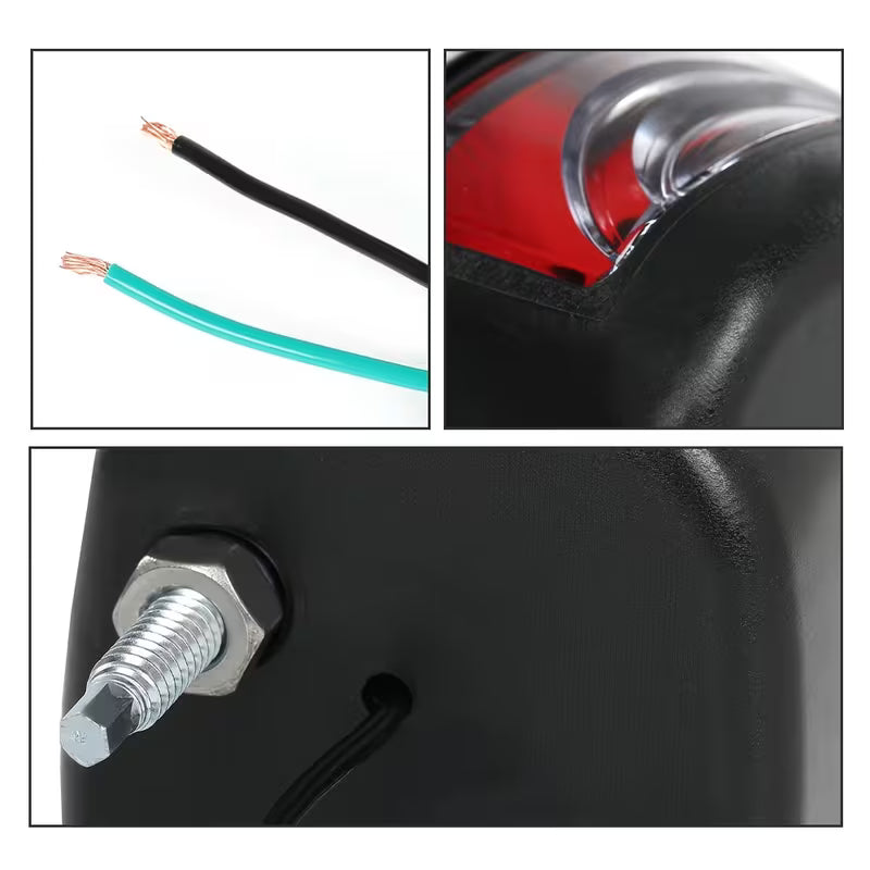 Fit For Chevy For GMC For Truck 40-53 Rear Black Blue Dot Tail Lights Lamps LH & RH Side, Without Battery