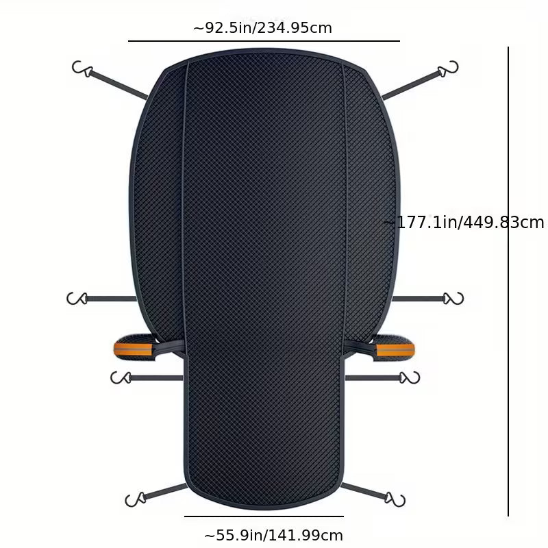 Universal Car Windshield Snow Cover, Secure Straps, Full Coverage Oxford Fabric, All-Weather Protection