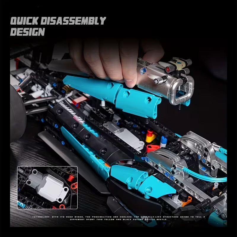 1979PCS 1:8 Large Sports Car Building Set