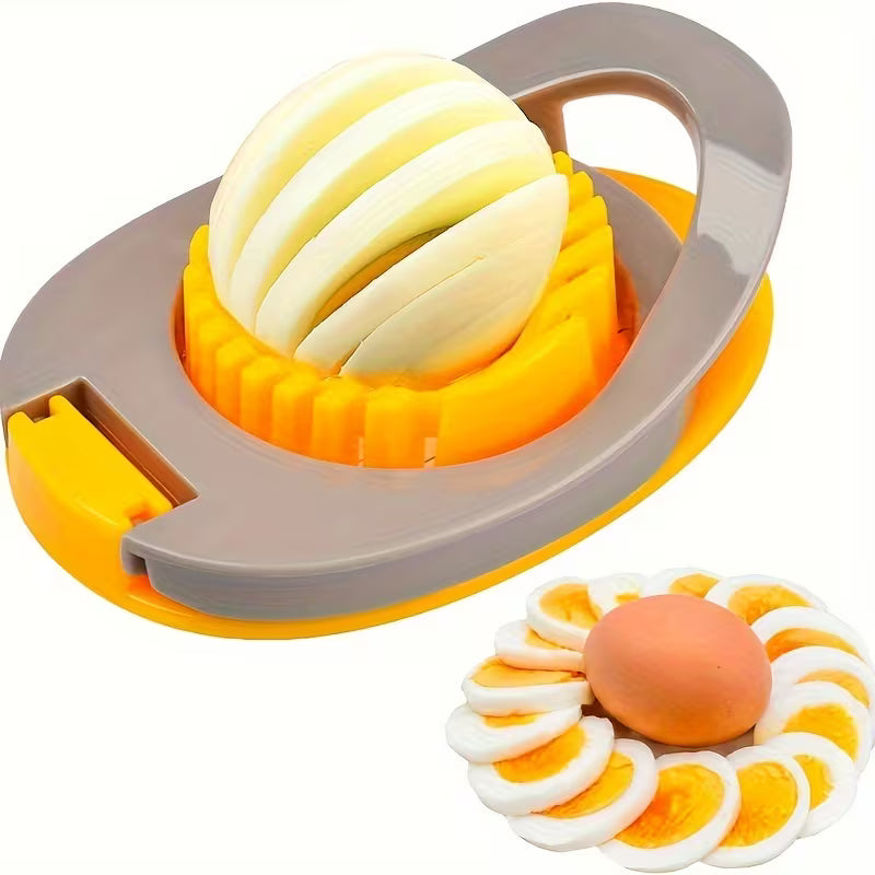 1pc Stainless Steel Egg Slicer, Multifunctional Kitchen Gadget, Manual Cutter for Eggs & Fruits