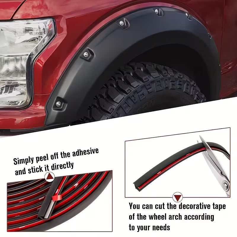 10-Meter Multifunctional Wheel Hub Sealing Strip, Includes 3 Pry Bars, Heavy-Duty Automotive