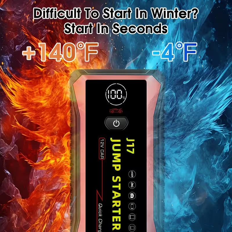 7000A Car Jump Starter Only Optional 7000A Jump Starter With Air Compressor, Jump Starter Para, Car Accessories Tools, LED Light,