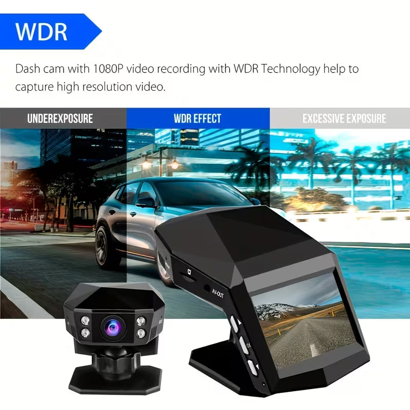 [1080P] CCAKRZY Center Console Tabletop Installation-Free Car Recorder 2-Inch Screen HD Night Vision 1080P CAR DVR