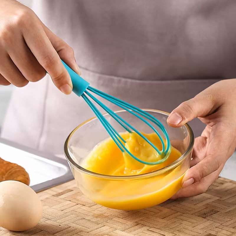 1pc/4pcs Silicone Mini Whisk, Ideal for Blending, Whisking, Beating & Stirring, Essential Baking Tool & Kitchen Gadget