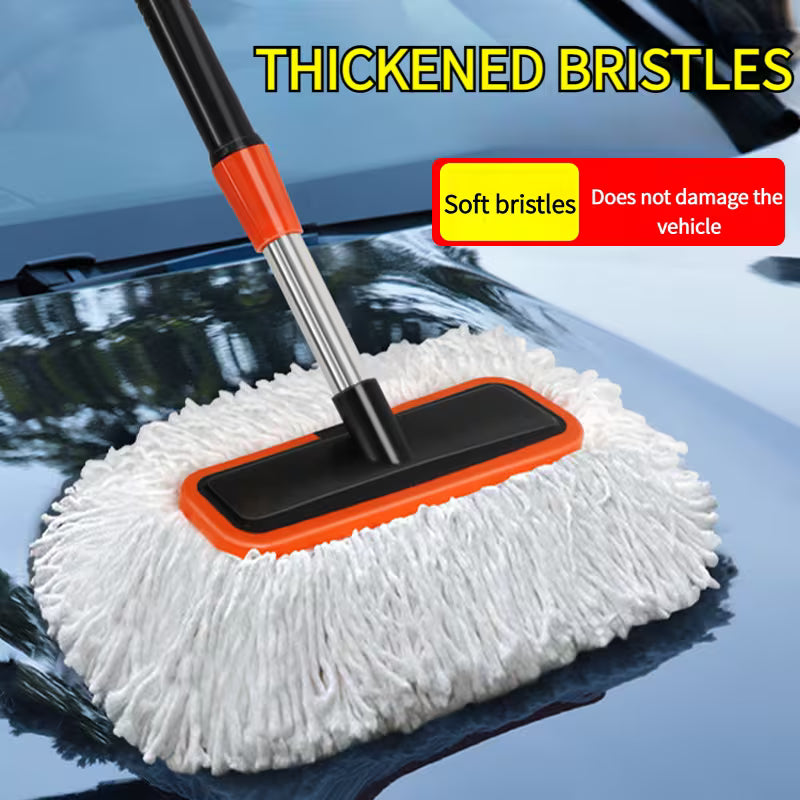 1pc Of Soft-Bristled Car Cleaning Mop And Brush, An Extendable Cleaning Tool Specifically for Cars.