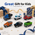 Mini Alloy Engineering and Rescue Vehicle Toy Set, Fire Truck, Ambulance and Off-Road Cars