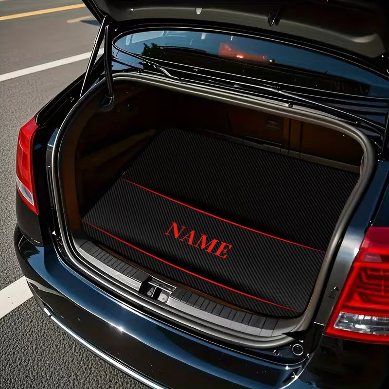 1pc Customizable Car Trunk Mat • Personalized Name & 1pc Customizable Car Trunk Mat • Personalized Name & Anniversary • Stylish Striped DesignAnniversary • Stylish Striped Design