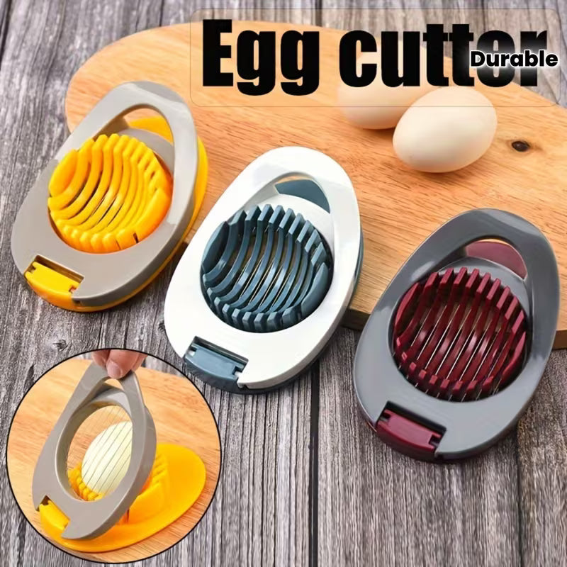 1pc Stainless Steel Egg Slicer, Multifunctional Kitchen Gadget, Manual Cutter for Eggs & Fruits