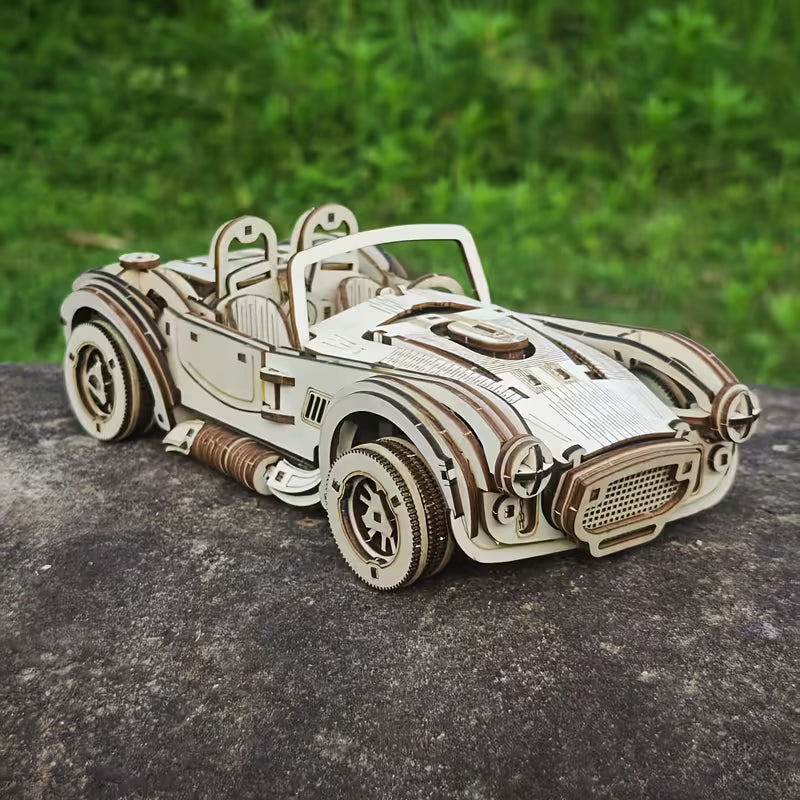Build Your Own Cobra Racing 3D Wooden Puzzle Model Kit - A Fun And Educational DIY Gift