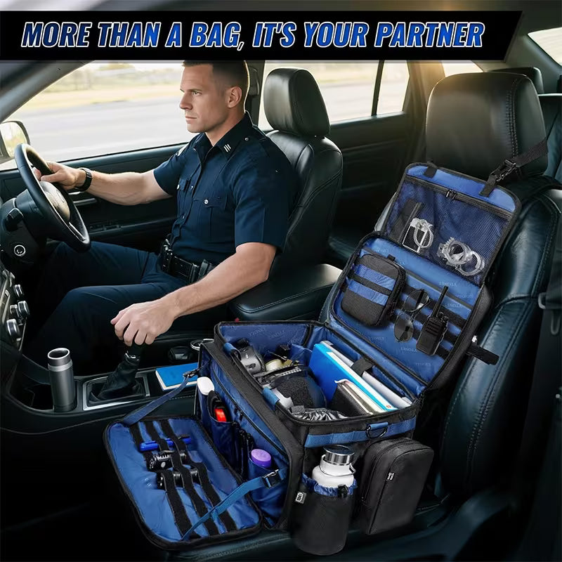 Extra Large Car Front Seat Organizer, MOLLE Pouch & 15.6 Inch Laptop Compartment, Multi-Pocket Utility Tote