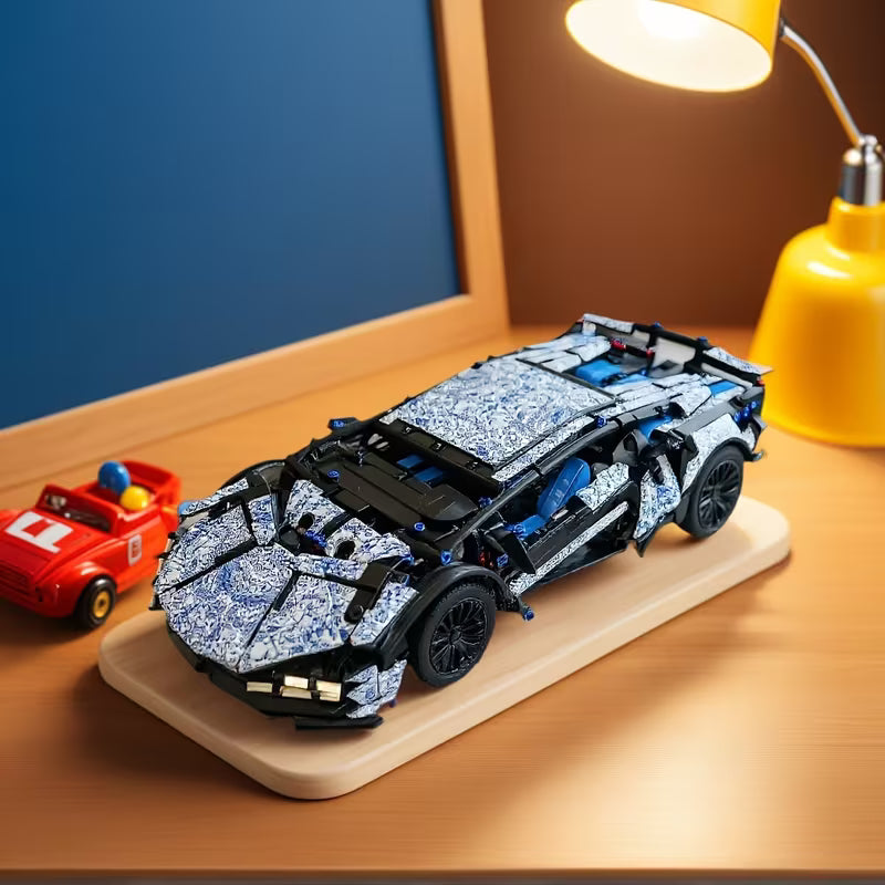6+ STEM Sports Car Building Blocks Toy  Birthday Halloween Christmas Gift Selection