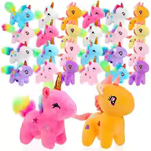 4-24pcs Mini Plush Unicorn Stuffed Animals - Unicorn Party Favors & Plush Keychain
