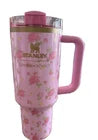 STANLEY x Love Shack Fancy Tumbler 40oz Ibiza Sunset Pink Floral Flowers