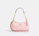 COACH Teri Shoulder Bag In signature canvas/Gold/Powder Pink