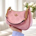 COACH Teri Shoulder Bag In signature canvas/Gold/Powder Pink
