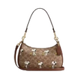 COACH x Peanuts Teri Shoulder Bag Tan Brown Snoopy