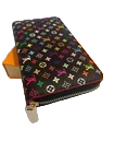 LOUIS VUITTON Monogram Multicolor Takashi Murakami Zippy Long Wallet- Black
