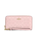 NWT Coach Accordion Long Zip Around Wallet In Signature Canvas Leather CW778