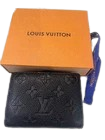 Louis Vuitton Claire Wallet Compact Leather Black Monogram Used