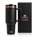 STANLEY x Messi Quencher Pro Tour Flip Straw Tumbler 40oz GOAT Black Limited