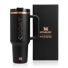 STANLEY x Messi Quencher Pro Tour Flip Straw Tumbler 40oz GOAT Black Limited