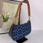 Coach CAF82 Denim/Natural Teri Shoulder Bag Signature Denim Outlet Free Shipping