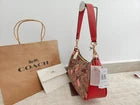 Model CY694 Teri Shoulder In Signature Canvas With Cherry Print CY694