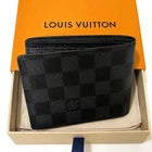 Authentic Louis Vuitton Multiple Bifold Wallet Damier Graphite Canvas - Black