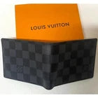 Authentic Louis Vuitton Multiple Bifold Wallet Damier Graphite Canvas - Black