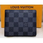 Authentic Louis Vuitton Multiple Bifold Wallet Damier Graphite Canvas - Black