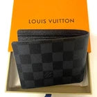 Authentic Louis Vuitton Multiple Bifold Wallet Damier Graphite Canvas - Black