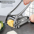 7pcs Stainless Steel Vegetable French Fry Cutter Set with Peeler and Cleaning Accessories, Multi-Functional Kitchen Gadget for Potatoes & Carrots
