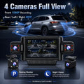[1080P Night Vision] 4-Channel Car DVR Dash Cam, 1080P Front Recording With Rear