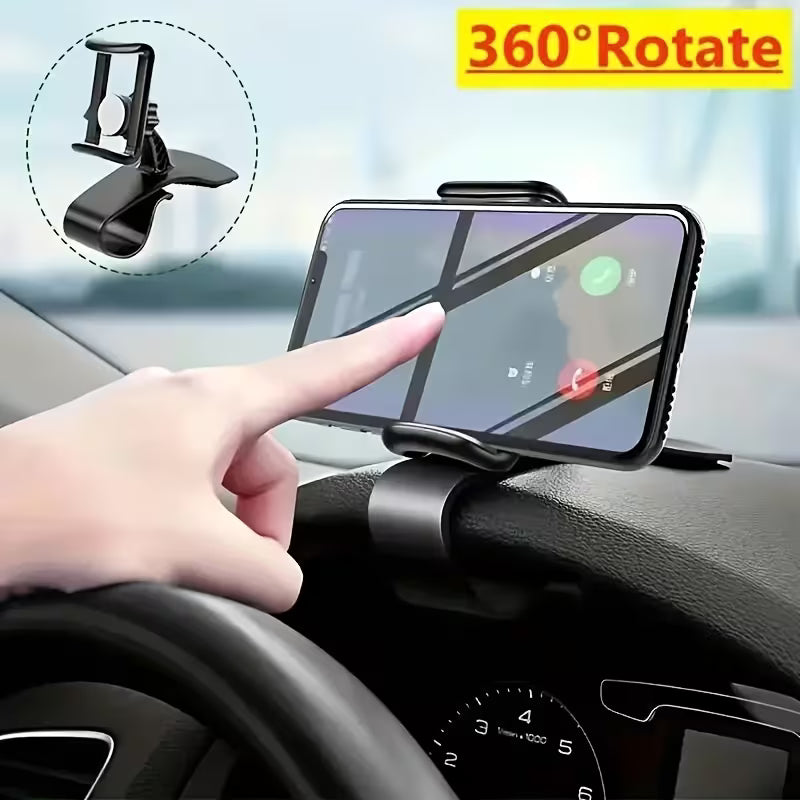 Car Mobile Phone Holder, Multifunctional Phone Mount, Rotatable Fixing Device, Suitable for GPS Navigation