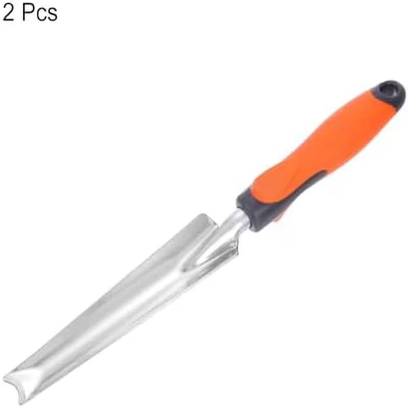 Garden Seed Planting Shovel, Long Handle Narrow Mouth Shovel, Stainless Steel Metal Tool for Planting, Weeding & Digging