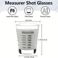 Heavy-Duty Glass Measuring Cup, 1oz/30ml, Microwave Safe, Ideal for Espresso & Wine, Kitchen Essential
