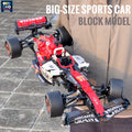 Static Version Red Sports Car Building Blocks Set, Technic Sets Race Cars for Adults, Building Model Car, Desktop Ornaments